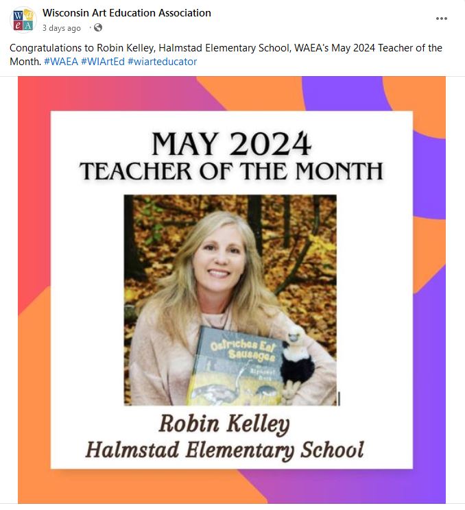 WAEA Teacher of the Month Robin Kelley